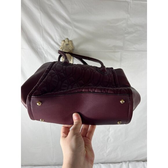 Nine West Camden Jet Set Satchel burgundy Merlot - Picture 13 of 16
